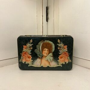 Vintage Floral Tin Box